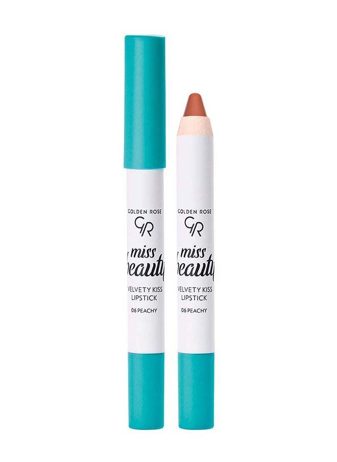 Golden Rose GOLDEN ROSE MISS BEAUTY VELVETY KISS LIPSTICK NO: 06 PEACHY  - Image 1