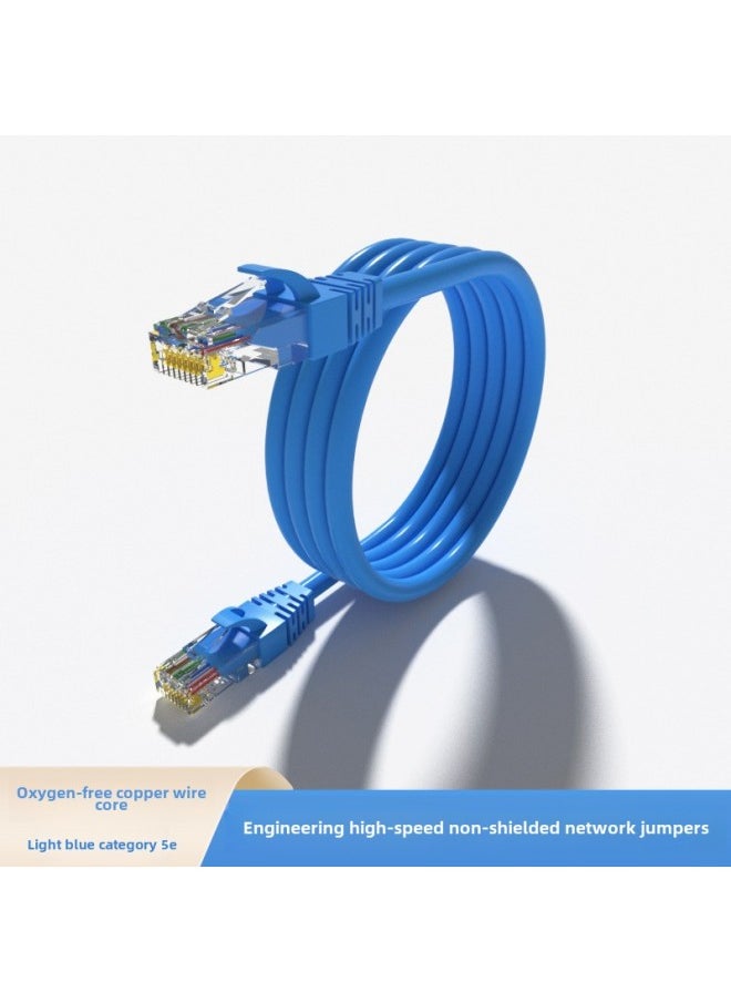 Generic Household Super Five Categories Six Categories Of Unshielded CAT5e/6 Finished Network Jumper Computer Network Cable UTP-Color:Category 5e Jumpers (light Blue)-Line Length:3 M  - Image 1