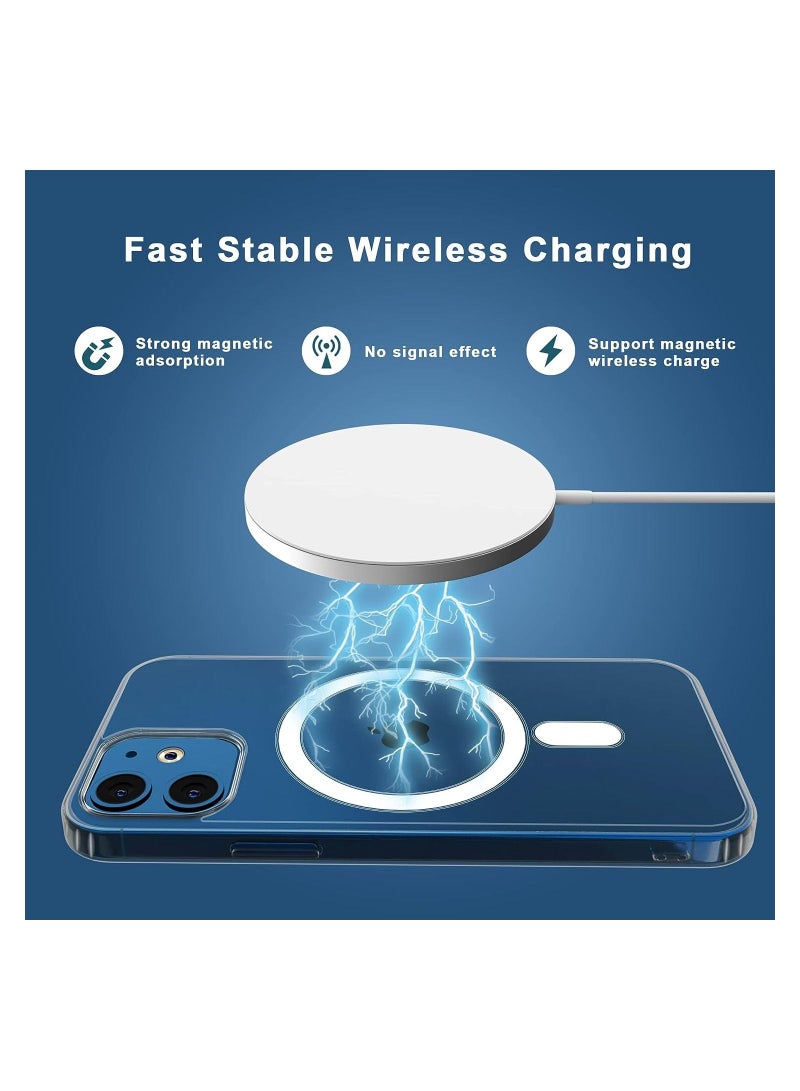 SYOSI Compatible with iPhone 12/12 Pro clear Phone Case, Ultra-Thin Anti-Fall Anti-Scratch Anti-Yellow Silicone Protective Cover, for Magsafe Charger, Transparent 6.1 inch  - Image 2