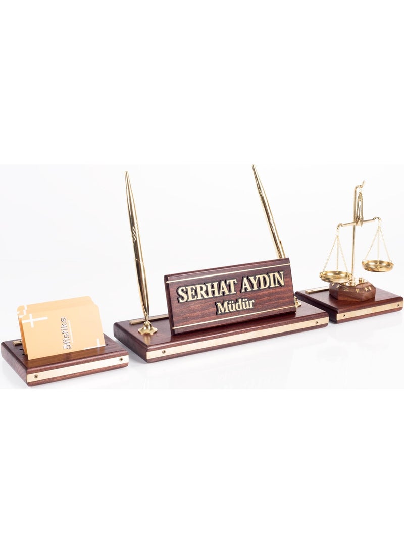 Premium Mahogany Table Nameplate Lawyer Judge Prosecutor Tabletop Nameplate Solid Brass 3 Piece Scales Statue - pzsku/Z2EB28BE4EDD59BE53091Z/45/_/1728062974/95315189-7bb6-4d75-a75a-59c60d0b6b40