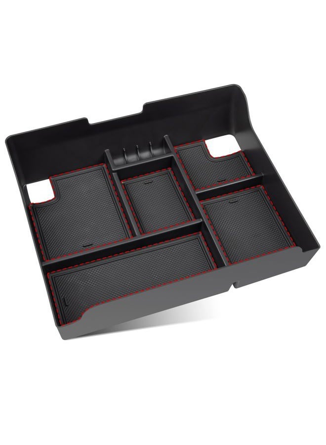 RED WOLF Car Organized Console Glove Storage Box, Items Device- in Center Console Box Shape for Cadillac Escalade 2015 2016 2017 - Image 1