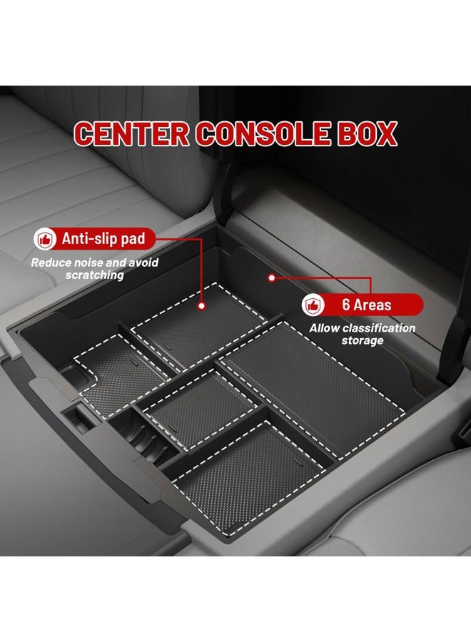 RED WOLF Car Organized Console Glove Storage Box, Items Device- in Center Console Box Shape for Cadillac Escalade 2015 2016 2017 - Image 4