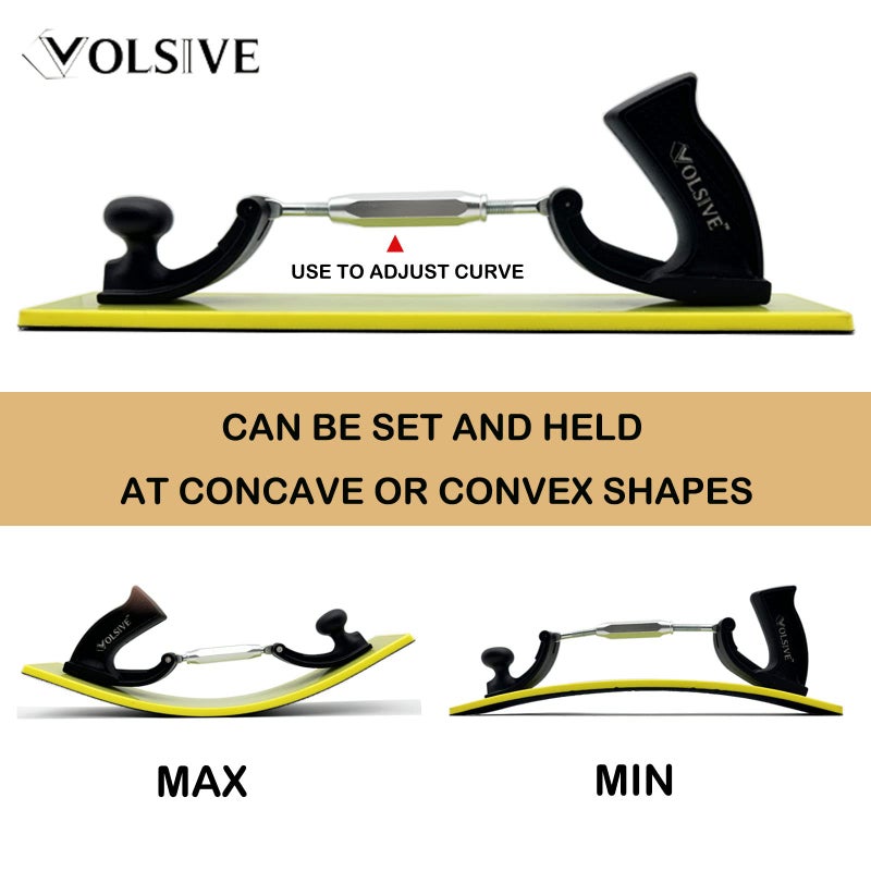 VOLSIVE Adjustable Sander Longboard Flexible Hand Sanding Blocks with Hook & Loop Backing Handle Sander, 7x42cm - Image 3