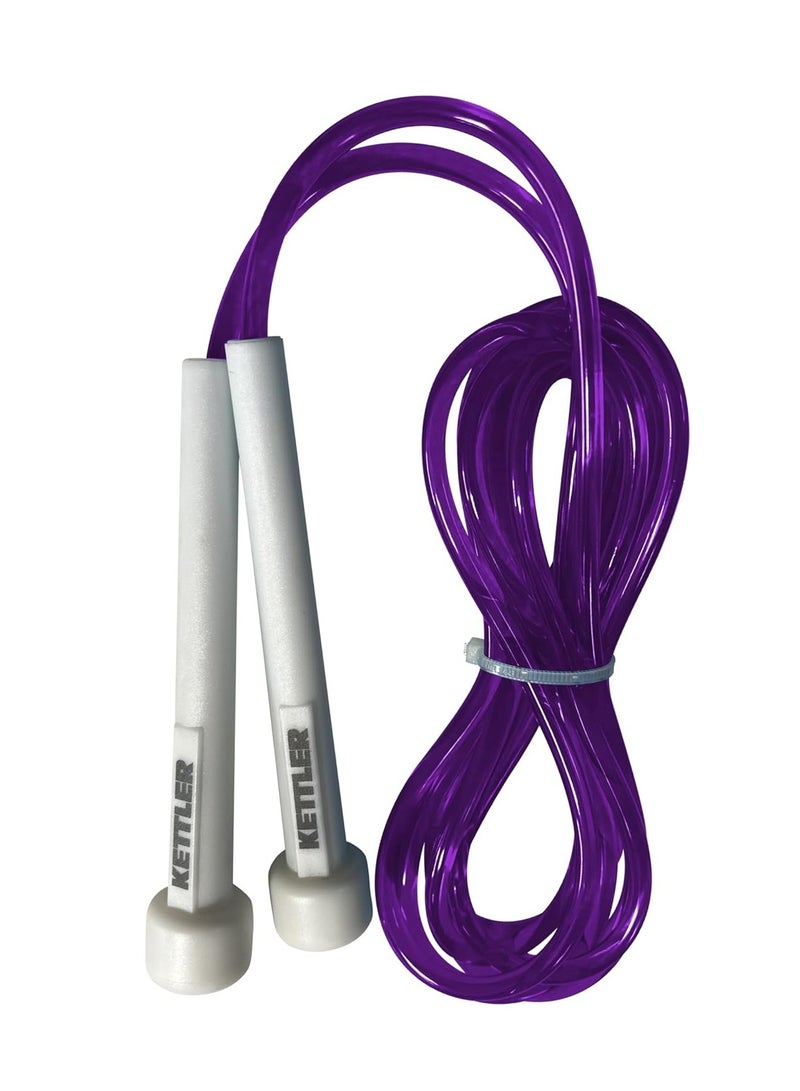 كتلر حبل تخطي Kettler بتقنية ألمانية مضاد للتشابك مع تصميم مدمج | بنفسجي | المادة: مطاط وفوم | مثالي للقفز السريع، الملاكمة، وتمارين التحمل للقلب للرجال والنساء - Image 1