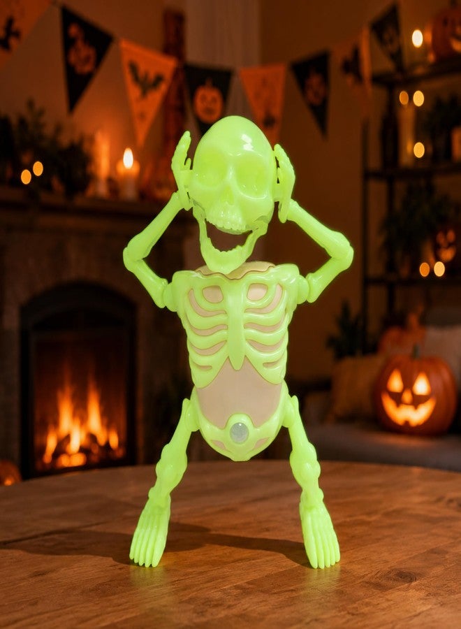 Gift4U Dancing Skeleton Toy with Night Fluorescent Colorful Lights Scary Sound Effects for Halloween Party Decorations and Gifts - Image 1