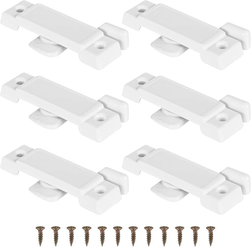 6 Sash Window Locks 2.24 Inch Mounting Hole Centers Double Hung Replacement For Safety - Image 5