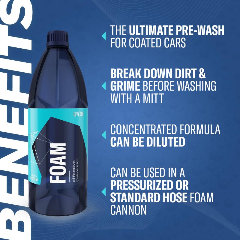 Gyeon Foam Premium Car Preâ€‘Wash Snow Foam for Safe Paint Cleansing Deep Clinging Suds Touchless Preâ€‘Wash Cleaning Solution for Coating Maintenance Safe Pressure Washer for Car Exterior - Image 2
