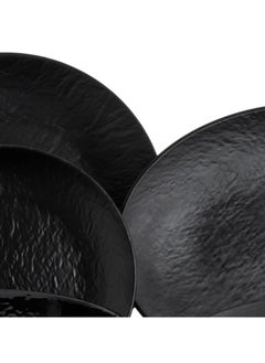 KULSAN Melamine dinner set 20 pieces matte black color  - Image 3