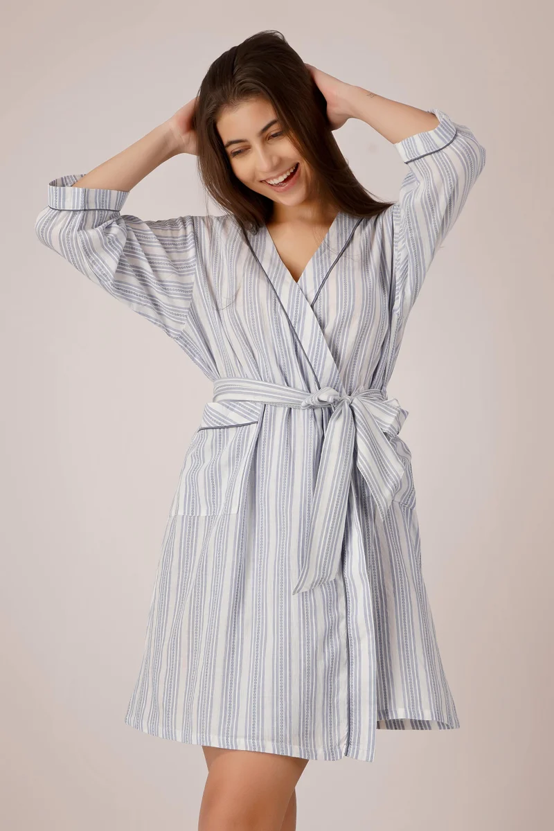 After Dark Aly, Blue Short Robe