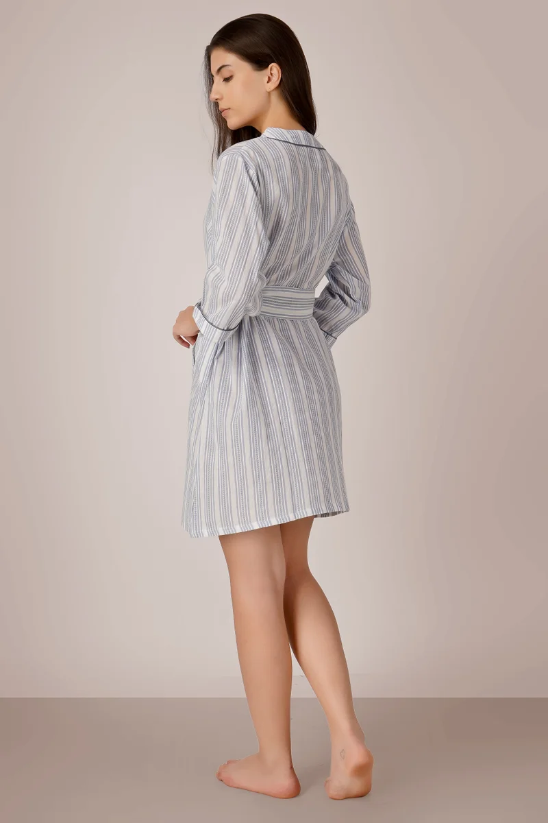 After Dark Aly, Blue Short Robe
