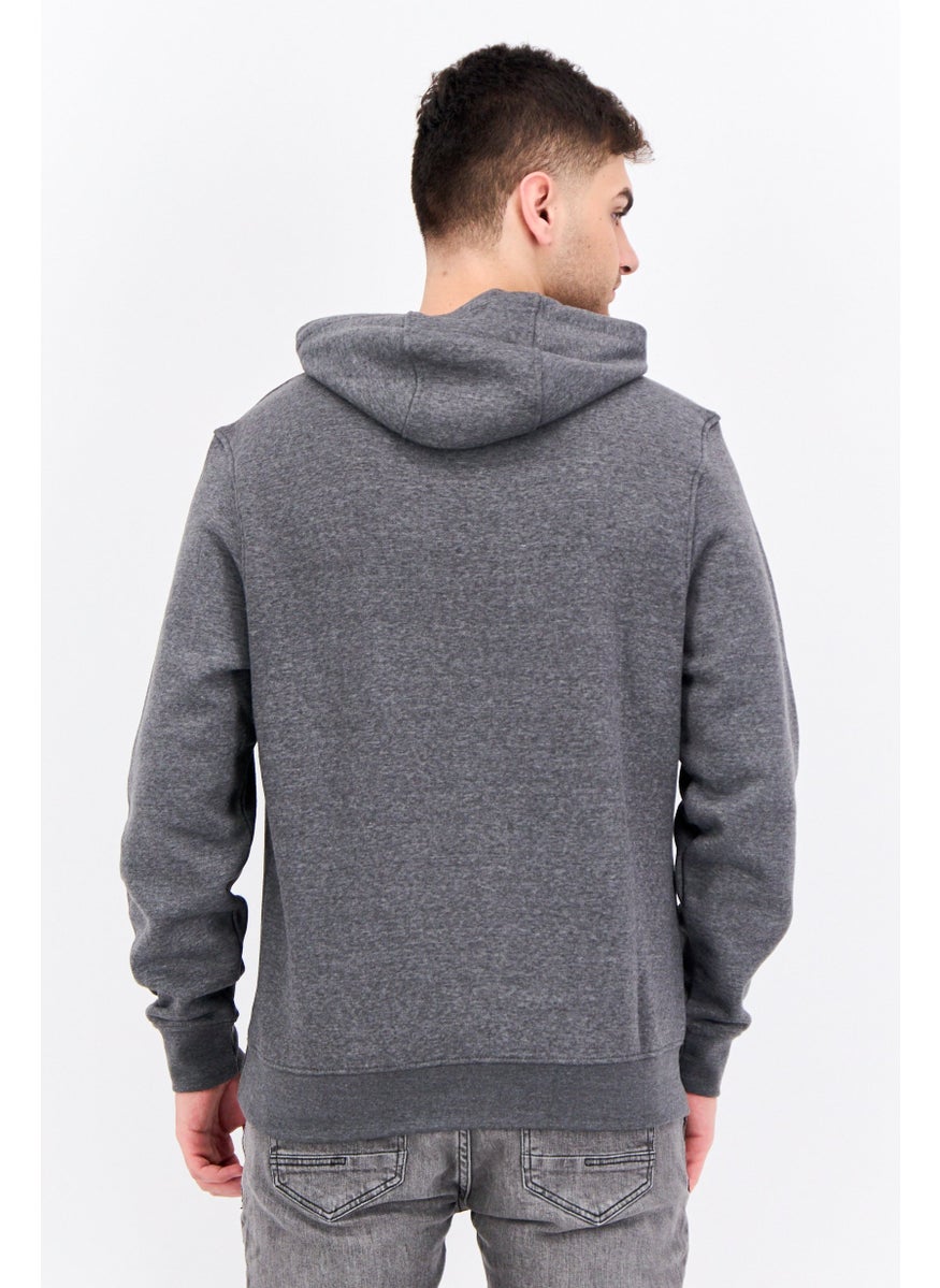 CROSSHATCH Men 2 Pieces Hooded Brand Logo Long Sleeve Sweatshirts, Red  - Image 3