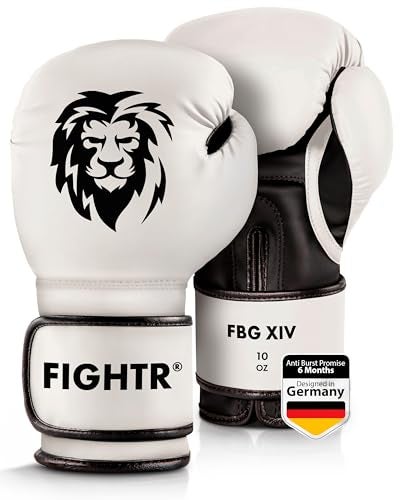 FIGHTR قفازات الملاكمة FIGHTR® - أقصى حماية واستقرار | قفازات ملاكمة للملاكمة، MMA، موياي تاي وكك بوكسنج | الأحجام 8-16 أونصة - Image 1