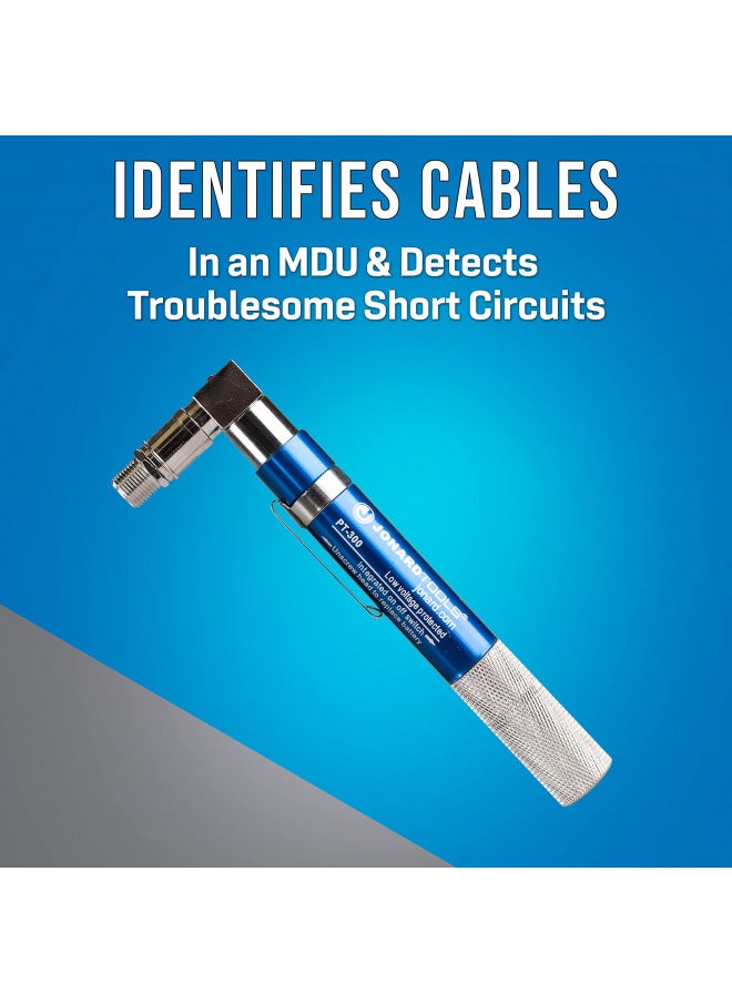 Jonard Tools Jonard PT-300 Voltage Protected Coax Cable Wire Tracer Pocket Continuity Tester & Toner with Audible Beep and LED  - Image 2