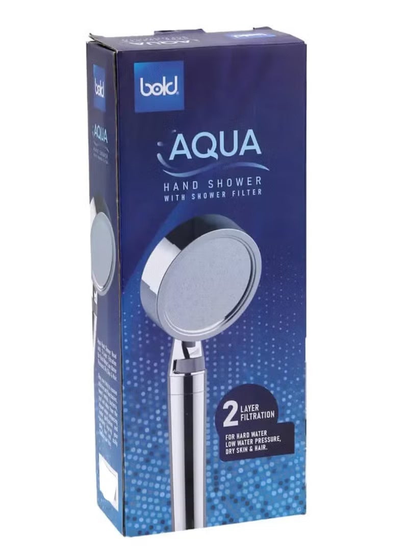 Bold Aqua Plastic Hand Shower Head - Image 4