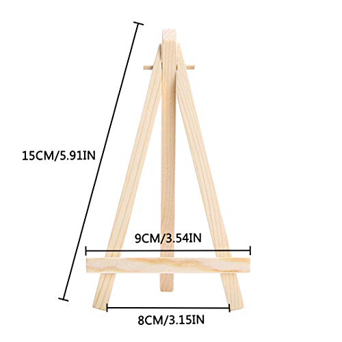 Mayitr 10pcs Wooden Artist Easel Triangle Cards Stand Display Wedding 6 inch Artist Tripod Tabletop Holder Stand - Painting Party, Kids Crafts, Oil Acrylic Paints, Signs, Photos - Image 2
