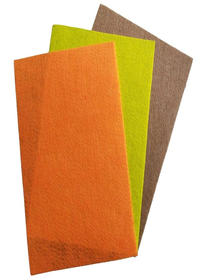 CANVASS Pack of 10 Bright A4 Size Multicolored Stiff Felt Sheet 21x31 cm 8x12 Inches (A4 Size, Orange Yellow Brown)