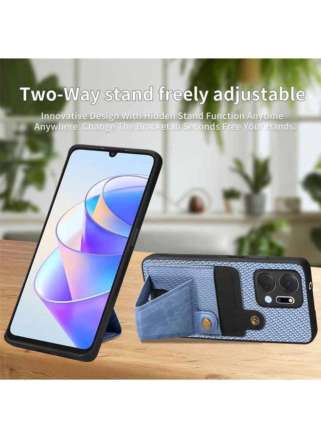 اس-توب جراب هاتف Honor X7A من ألياف الكربون مع حامل بطاقة على شكل حرف K - Image 4