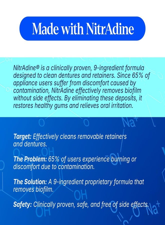 DENTTACH Retainer Cleaner Tablets, Compatible with Invisalign, Approved for Ultrasonic Cleaners, DEEP CLEANSER Formula Cleans Below the Surface, Denture Cleaning Tablets, Removes Stains, Aligners, Mouth Guard - Image 2