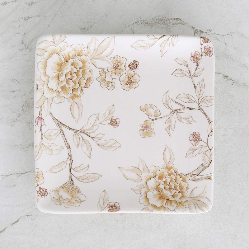 Home Centre Moksha Floral Print Appetizer Plate, Multicolor, Standard, (MOKSHA-20-F) - Image 2