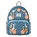 Loungefly Disney Dogs Cats Faux Denim Fringe Mini Backpack - Image 3