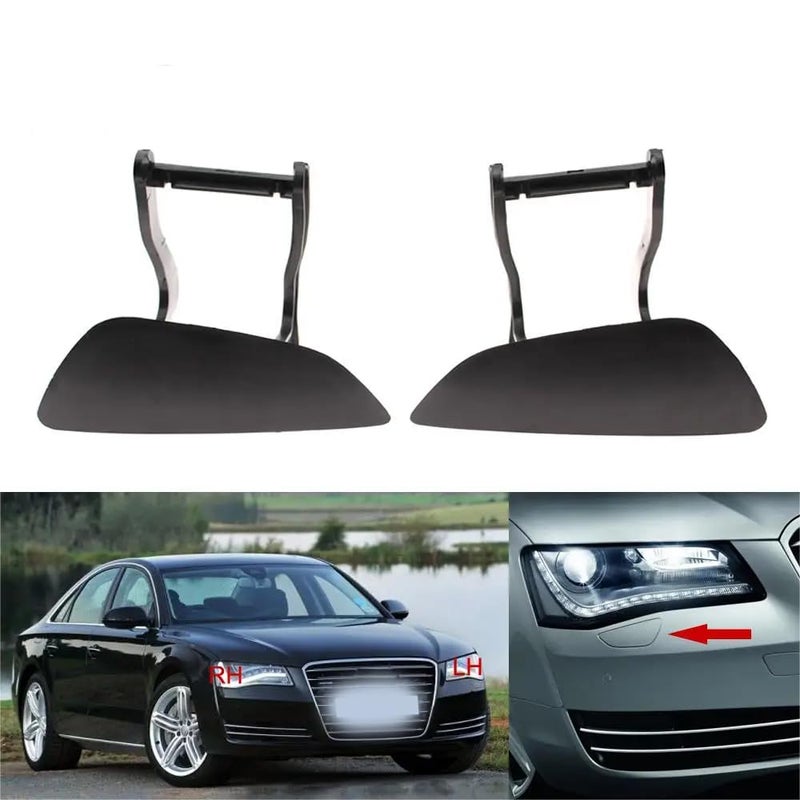 Generic Front Headlight Washer Cover Cap, For Audi A8 S8 A8L D4 4H 2011-2014 4H0955270 4H0955269 408000041 408000042  - Image 2