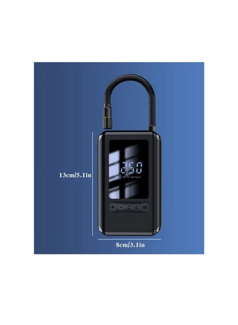 Wireless portable tire inflator with electric pump for cars, bicycles, and tires - Image 3