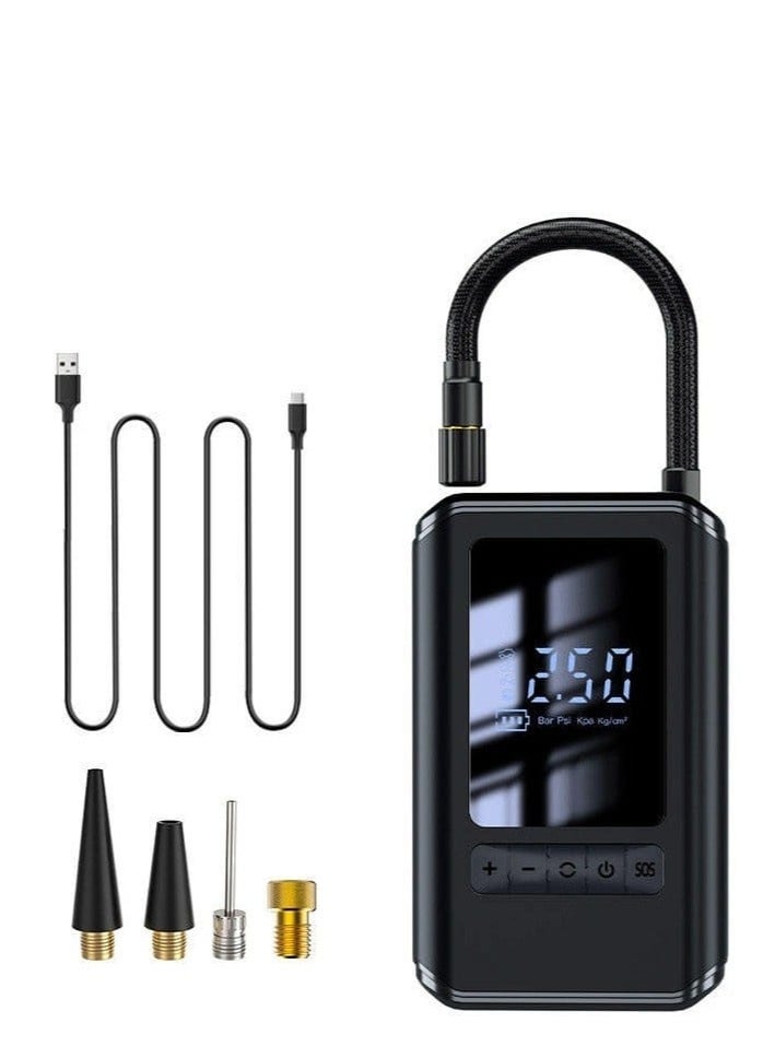 Wireless portable tire inflator with electric pump for cars, bicycles, and tires - Image 2