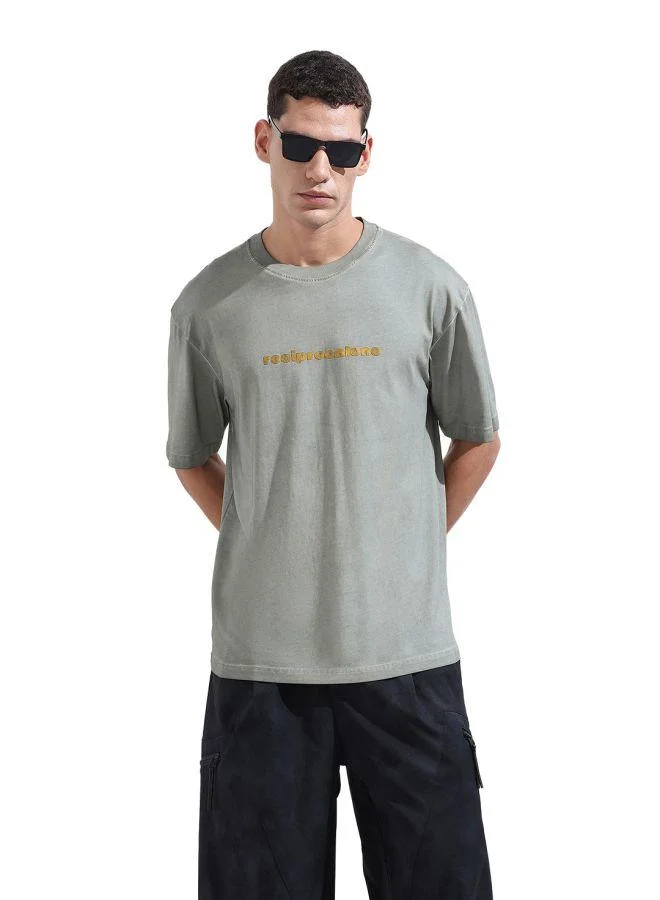 The Indian Garage Co Men Relaxed Fit Graphic Printed Crew Neck Half Sleeves T-Shirt