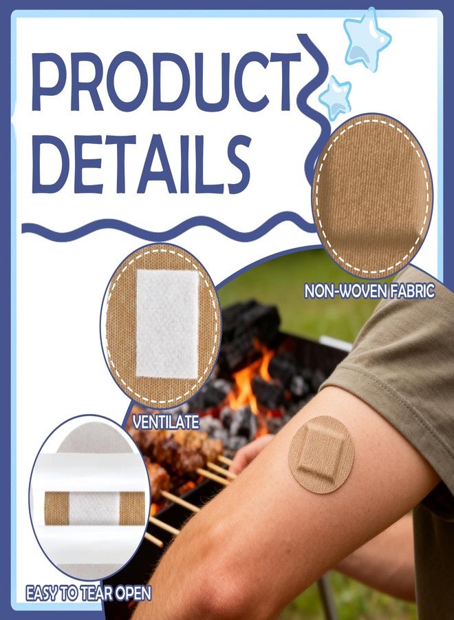 eggigi 120Pcs Small Bandages for Face, Breathable Round & Oval Bandage, Flexible Fabric Adhesive, Mini Wound Protection Care for Nose Hands Small Incisions(6 Sizes - Image 3