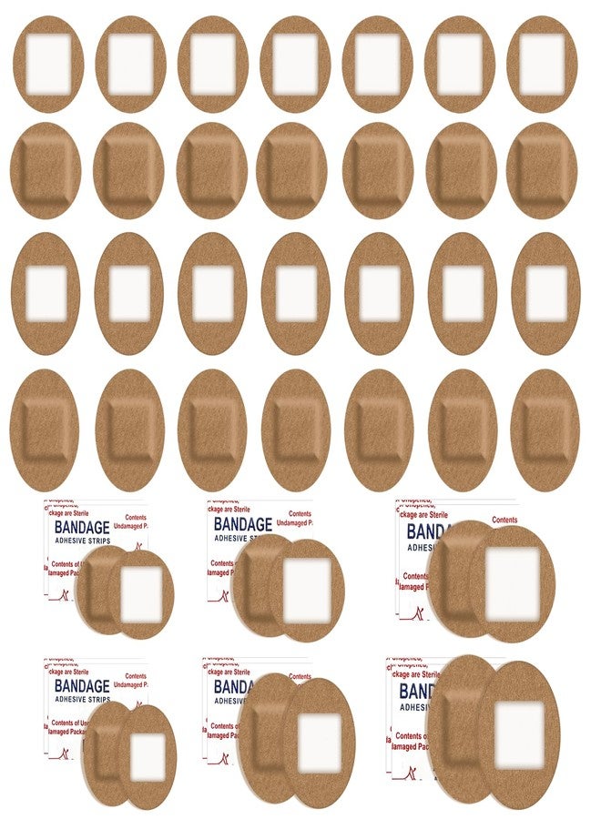 eggigi 120Pcs Small Bandages for Face, Breathable Round & Oval Bandage, Flexible Fabric Adhesive, Mini Wound Protection Care for Nose Hands Small Incisions(6 Sizes - Image 1