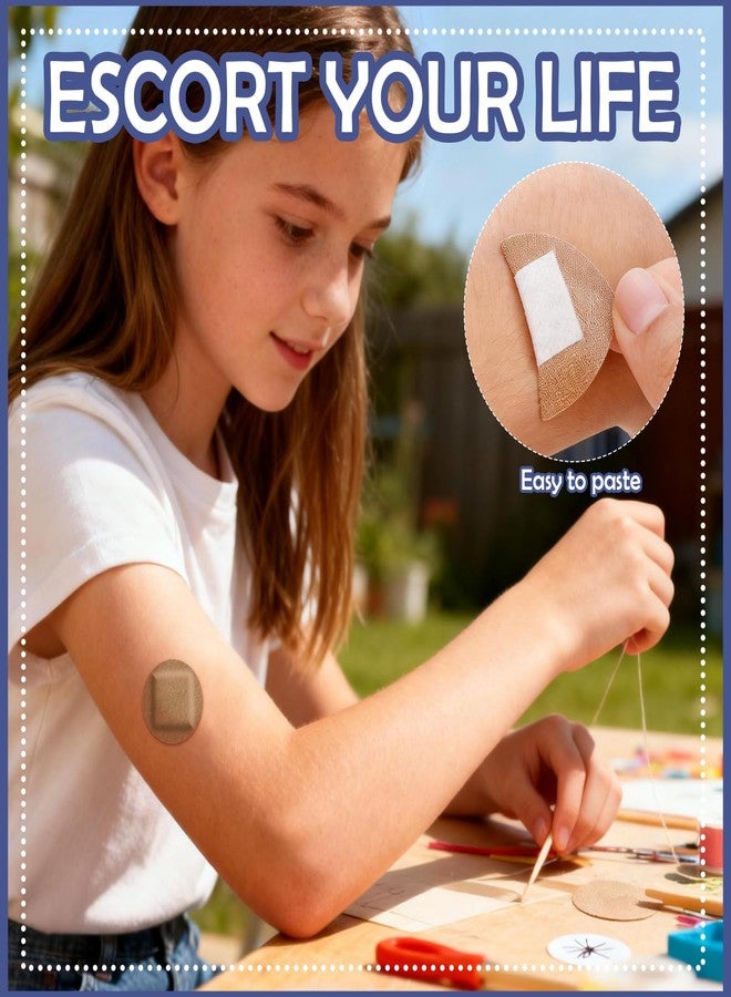 eggigi 120Pcs Small Bandages for Face, Breathable Round & Oval Bandage, Flexible Fabric Adhesive, Mini Wound Protection Care for Nose Hands Small Incisions(6 Sizes - Image 5