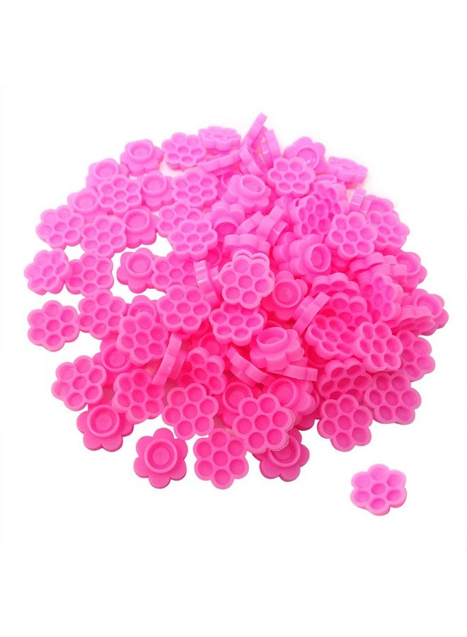 HONBAY 200Pcs Plastic Eyelash Extension Glue Holder Flower Shape Eyelash Glue Cup Pallet With 2 Rolls Glue Point For Lash Extensions Supplies - Image 1