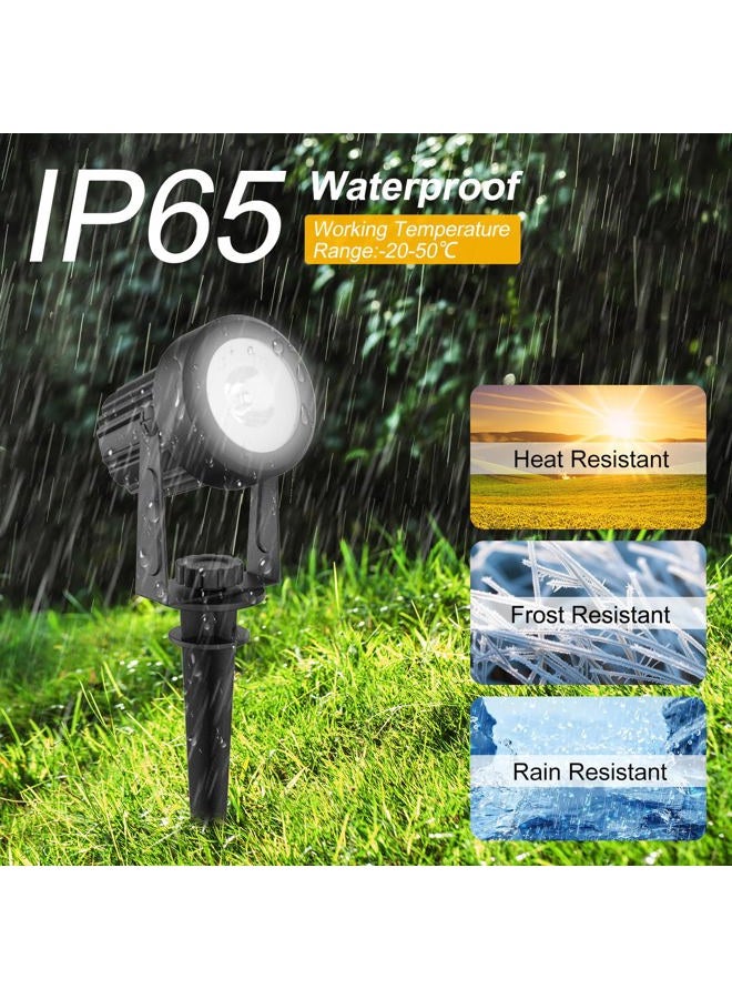 T-SUNUS 2W Solar Spotlights Warm White, Solar Lights Outdoor IP65 Waterproof Solar Security Lamps, Double Head Landscape Lights for Flag Tree Garage Deck Garden Wall Backyard - Image 1