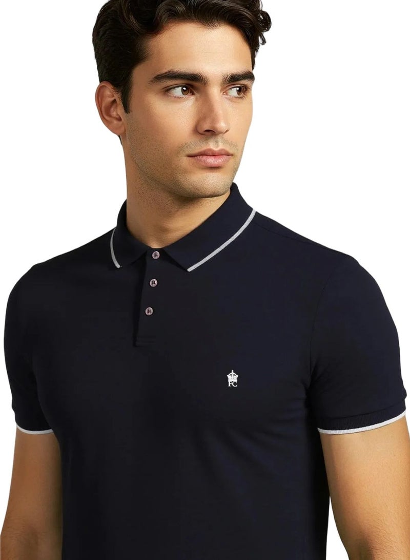 French Connection Basic Premium Cotton Logo Polo Shirt - Image 5