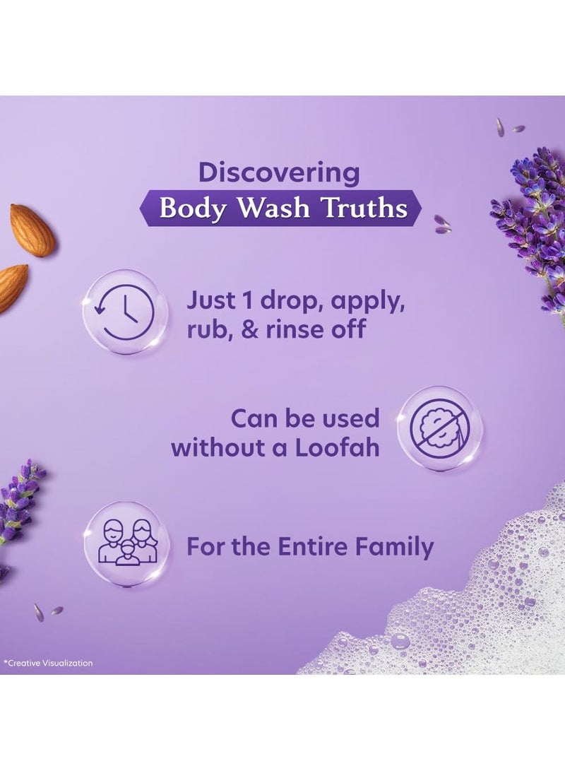 Vivel Fragrant Body Wash, Lavender & Almond Oil Shower Gel, 1500ml Supersaver XL Refill Pouch, Moisturizing Bodywash, Soft & Smooth Skin, Effective Cleansing, For Women & Men - Image 3