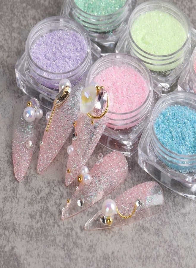 Brille Bee "Brille Bee® 12-Color Sea Salt Diamond Powder - Glitter Nail Flash Crystal & Aurora Sugar Wool Powder Set" - Image 5