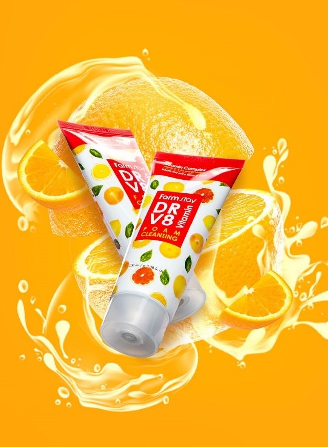 Farm Stay DR-V8 Vitamin Foam Cleansing 100ml - Image 2