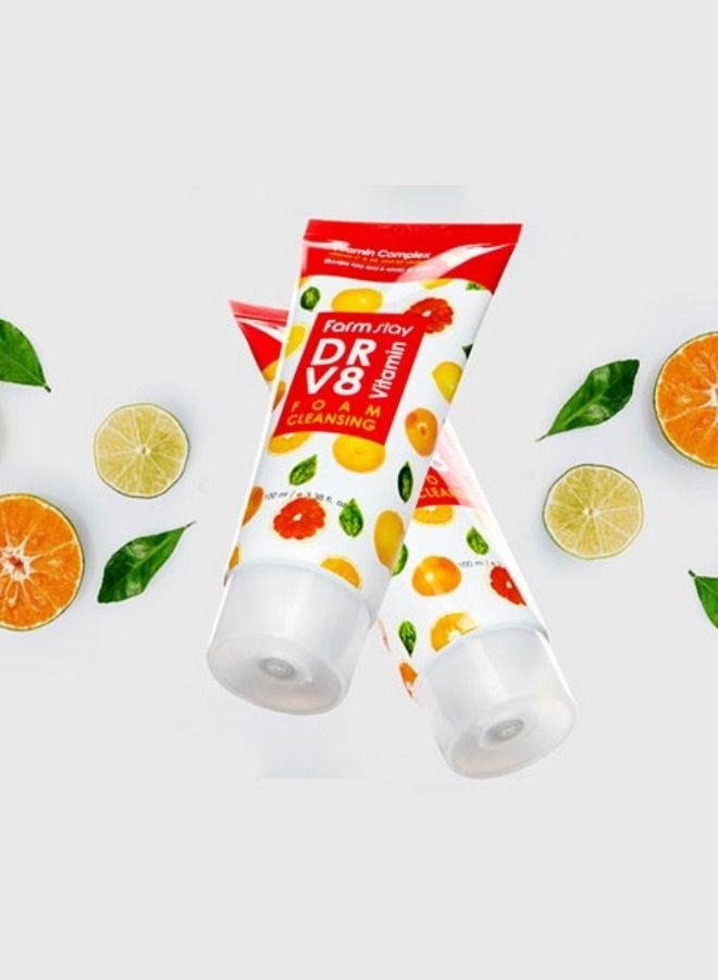 Farm Stay DR-V8 Vitamin Foam Cleansing 100ml - Image 4