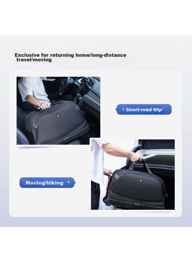 OIWAS Aihuashi Large Capacity Trolley Suitcase, Handheld Travel Bag, Foldable Travel Luggage, Water-resistant Suitcase, Black - Image 3