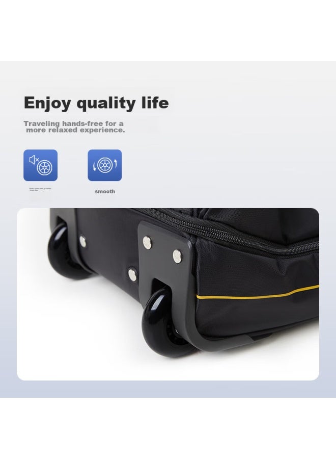 OIWAS Aihuashi Large Capacity Trolley Suitcase, Handheld Travel Bag, Foldable Travel Luggage, Water-resistant Suitcase, Black - Image 5