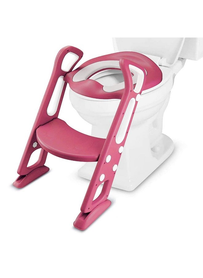 NIRVA WITH DEVICE OF WOMEN PICTURE - Baby Potty Training Step Ladder Toilet Stand (Chinese Red) - Image 1