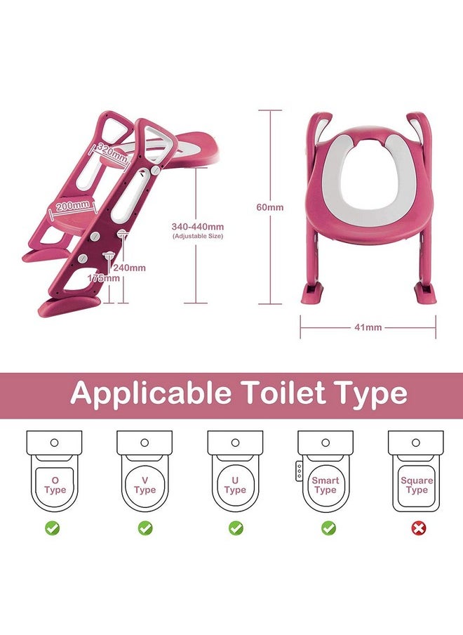 NIRVA WITH DEVICE OF WOMEN PICTURE - Baby Potty Training Step Ladder Toilet Stand (Chinese Red) - Image 1