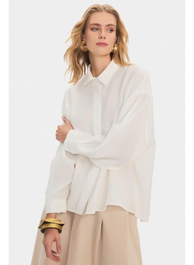 JUNE Loose Fit Shirt White - Image 3
