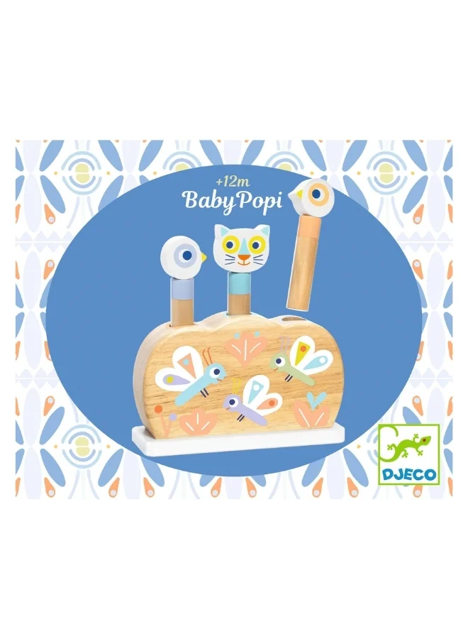 DJECO Baby White Baby Popi Pop Up Toy