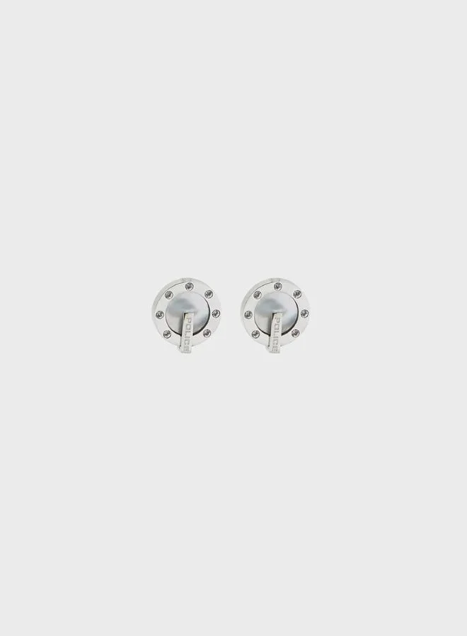 POLICE Silver Stud Earrings for Women