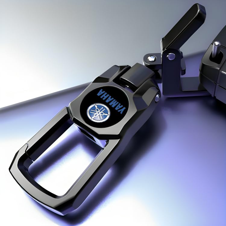 Greenworld Zinc Fob Key Heavy Duty Keychain Compatible With Yamaha Bike (Blue) - Image 4