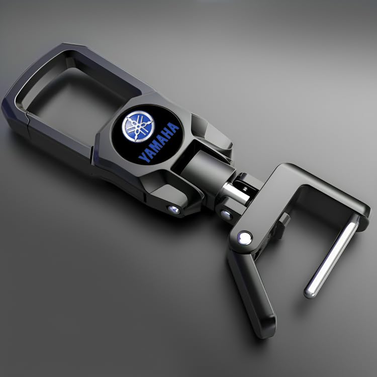 Greenworld Zinc Fob Key Heavy Duty Keychain Compatible With Yamaha Bike (Blue) - Image 2