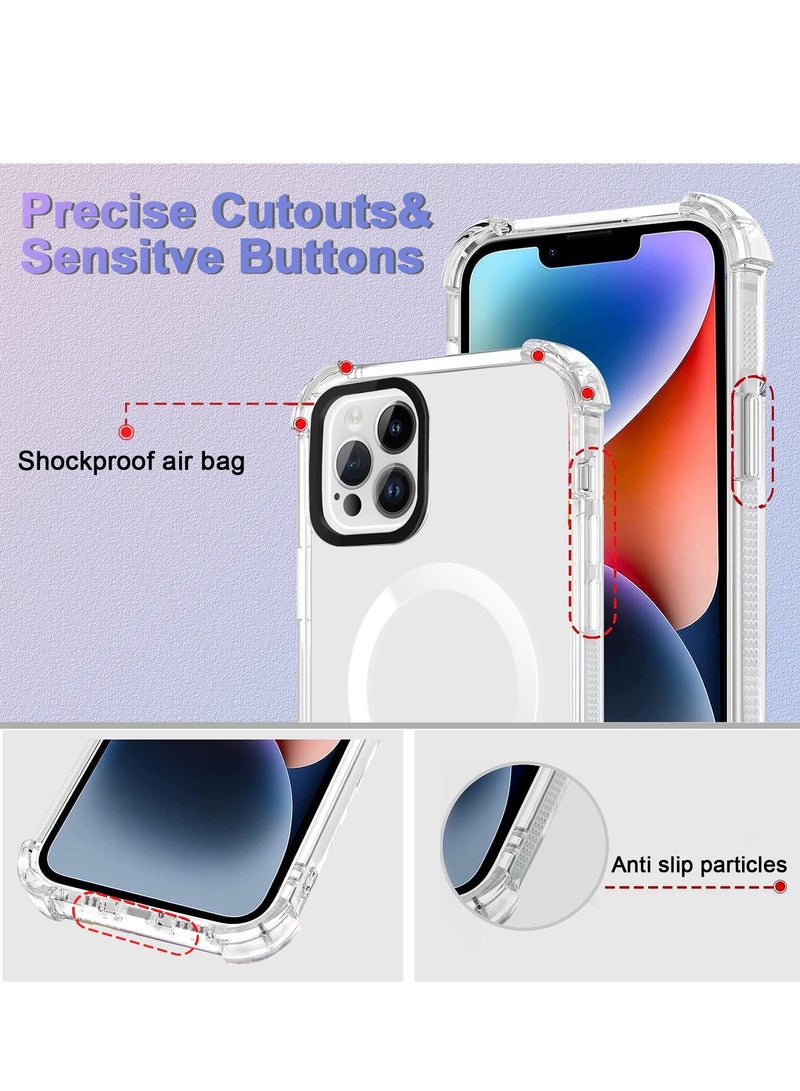 TLAXCA 4 in 1 for iPhone 15 Pro Max Case Military Grade Drop Protection iPhone 15 Pro Max Clear Cover with 2 x Tempered Glass Screen Protector 1 x Universal Cell Phone Lanyard Air Guard Corners Hard Acrylic - Image 4