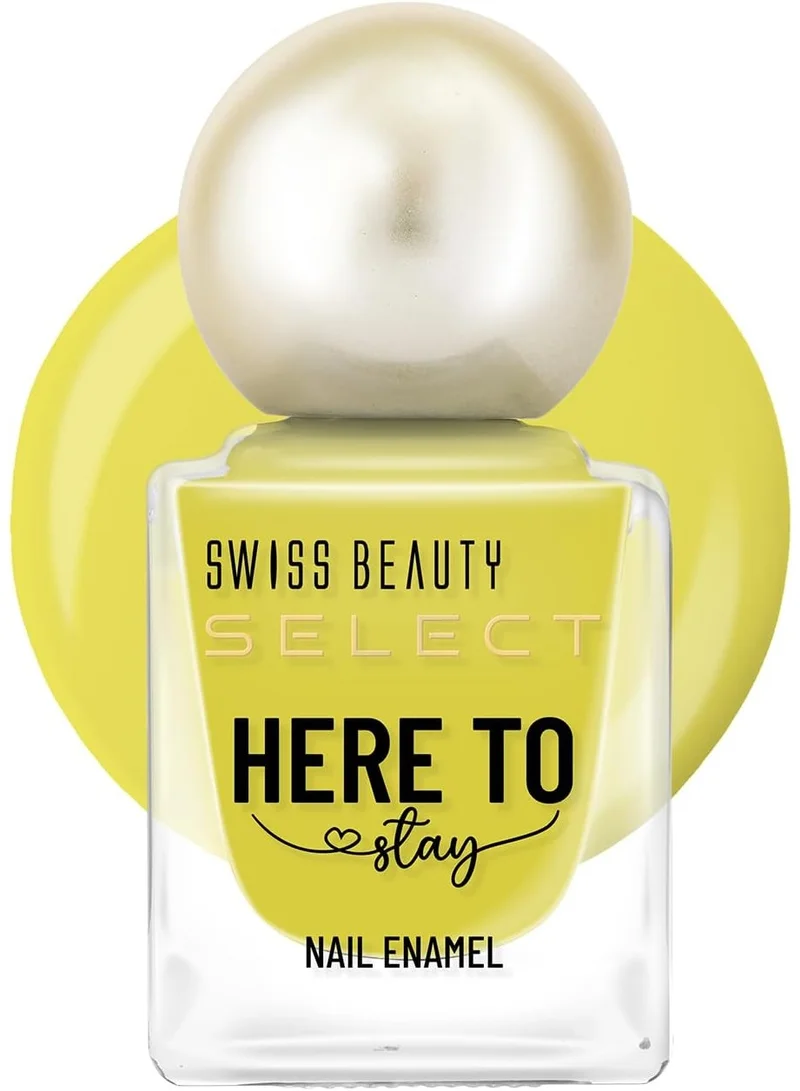 سويس بيوتي Swiss Beauty Select Here to Stay Nail Enamel with High gloss finish | Waterproof & Long-Lasting | Non - stain chip resistant | Shade- Twisted Green, 12ml