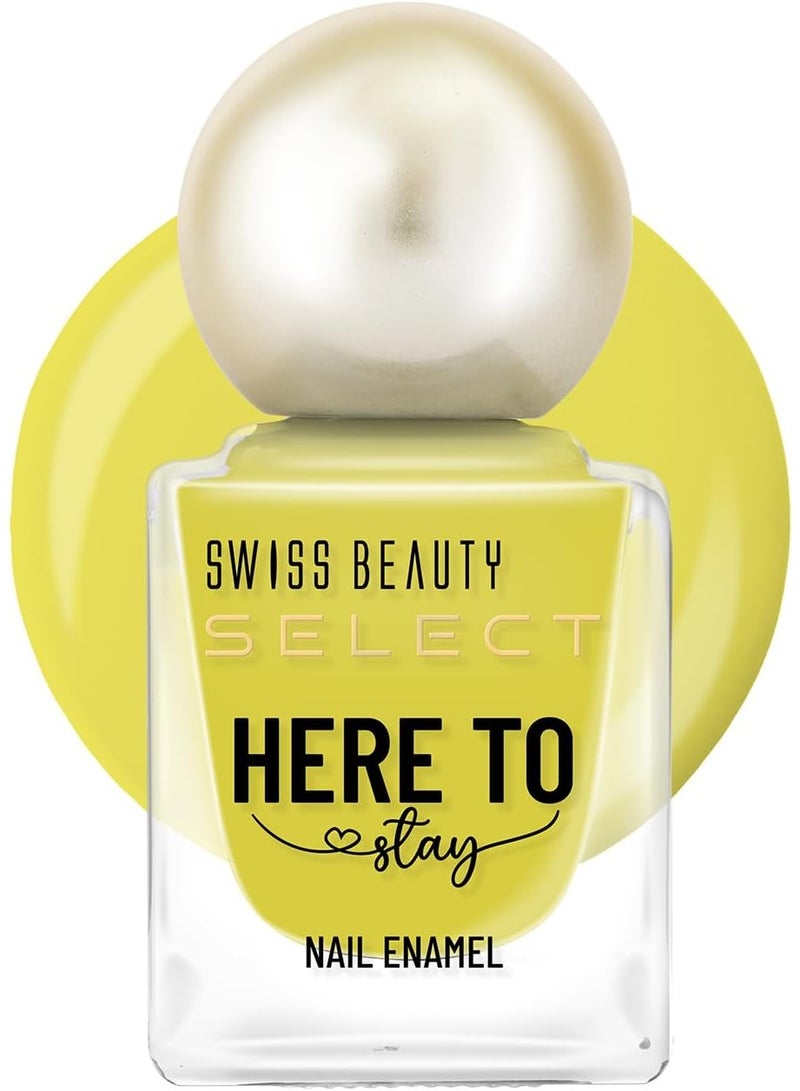 Swiss Beauty Select Here to Stay Nail Enamel with High gloss finish | Waterproof & Long-Lasting | Non - stain chip resistant | Shade- Twisted Green, 12ml - Image 1